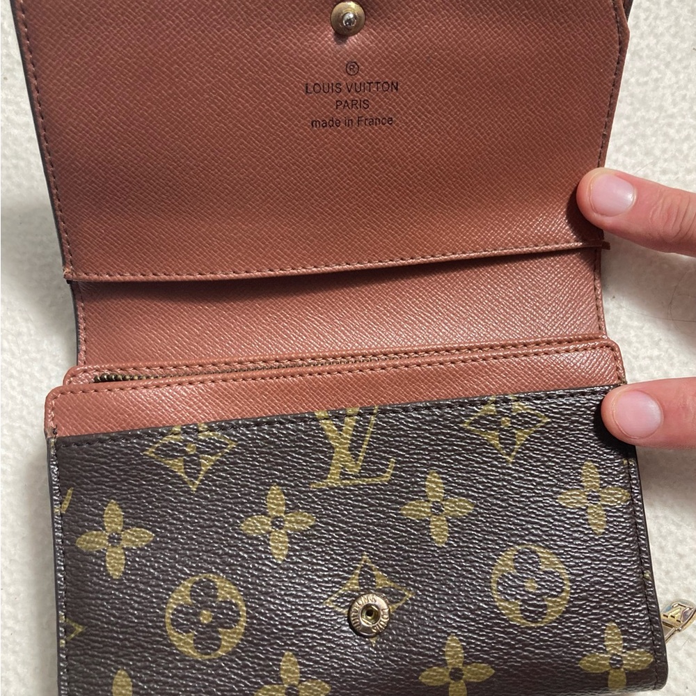 DAMAGED Louis Vuitton Monogram Canvas Brown and Gold Continental Wallet